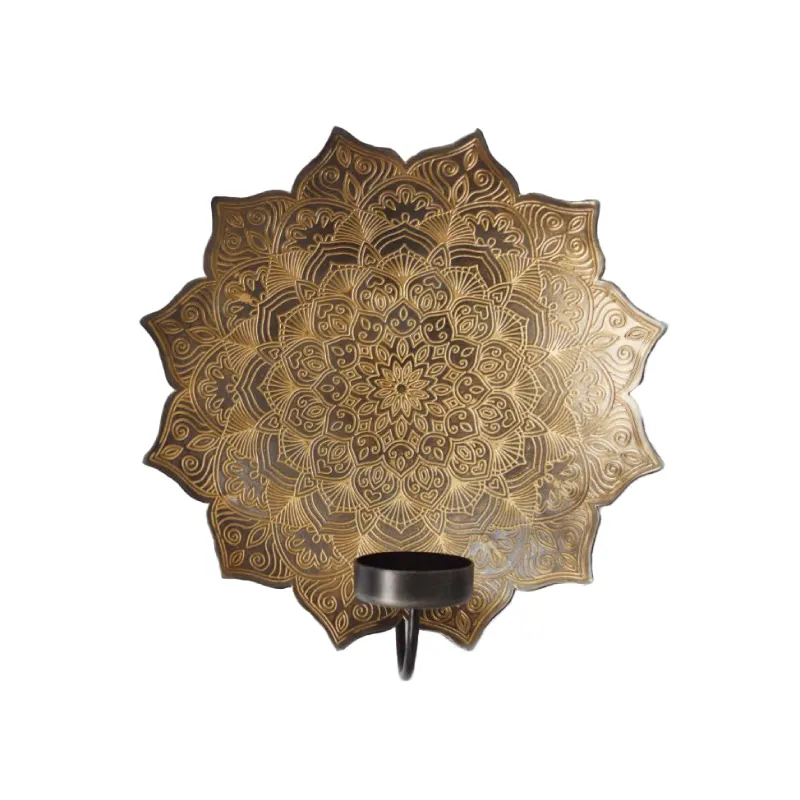 DESROCH CANDLE LIGHT & SCENTS FIGA COPPER T-LIGHT WALL HOLDER