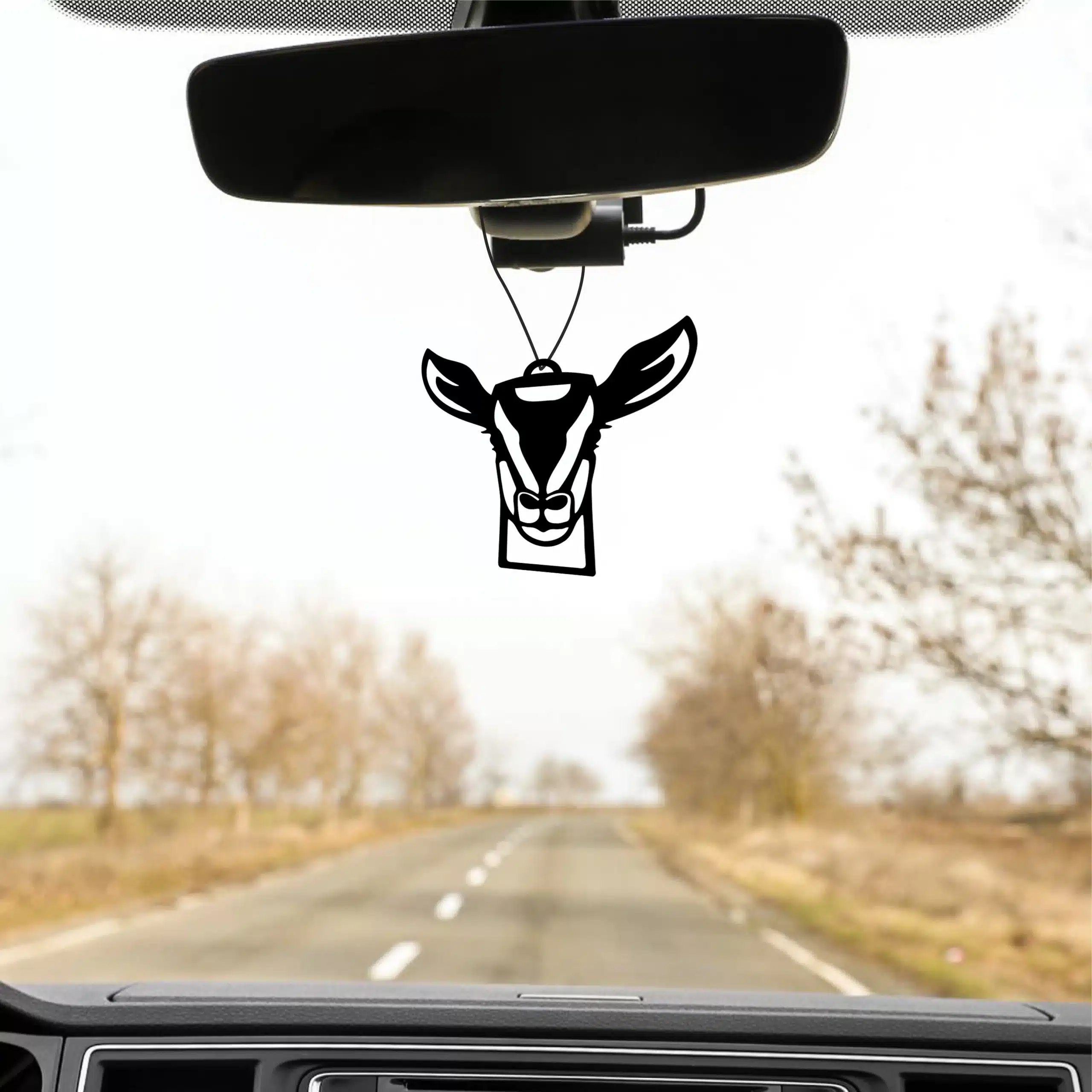 Cow Head Car Hanging - view 2