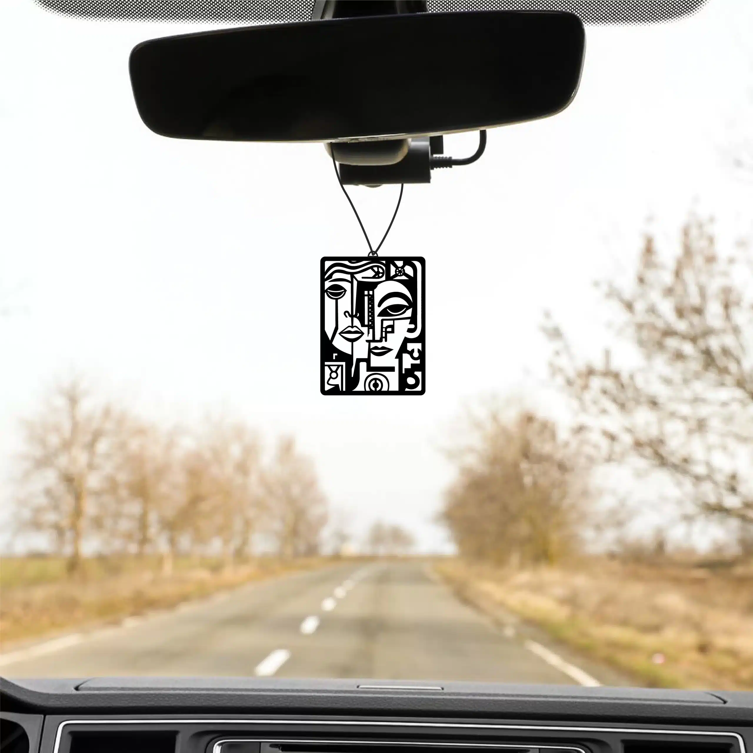 Abstract Face Car Hanging - view 2