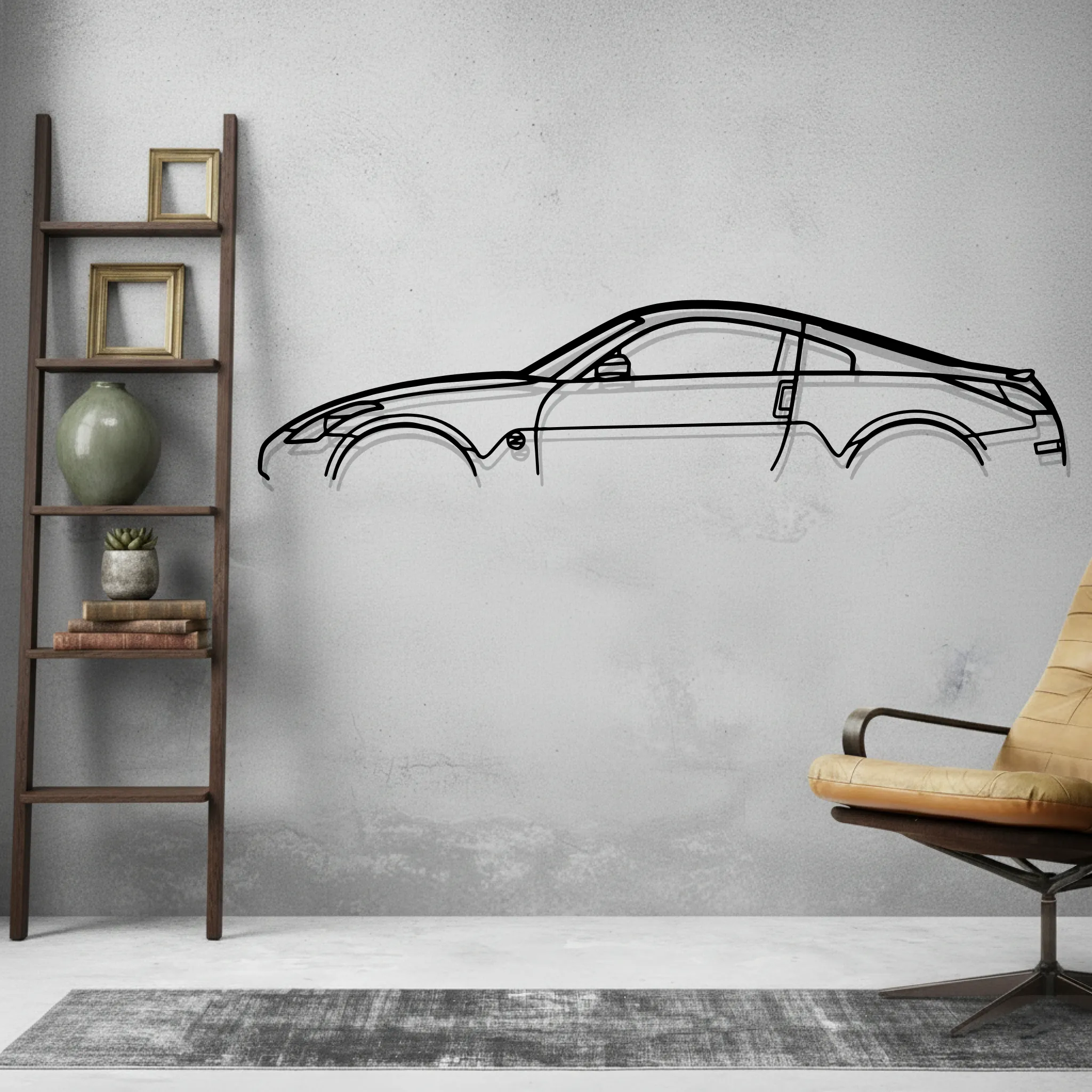 350Z Classic Wall Art Modern Metal Silhouette - view 2