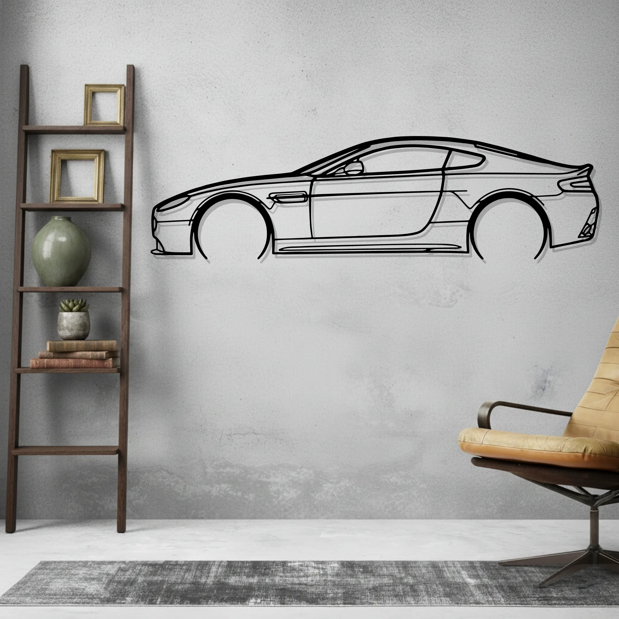 Aston Vantage Wall Art Modern Metal Silhouette - view 2