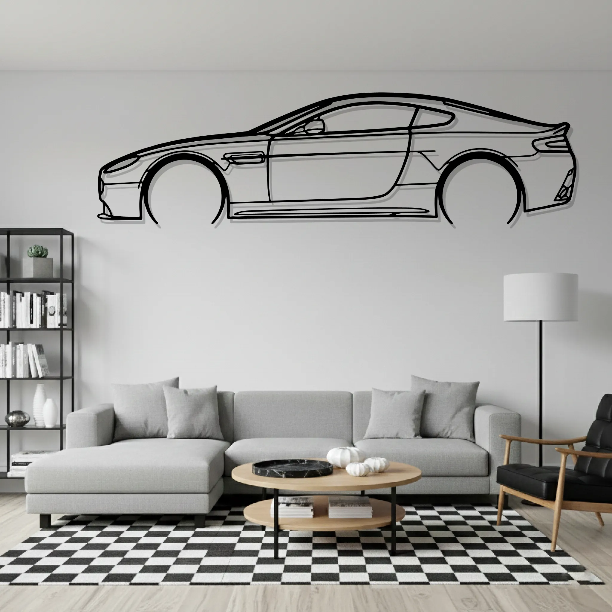 Aston Vantage Wall Art Modern Metal Silhouette - view 1