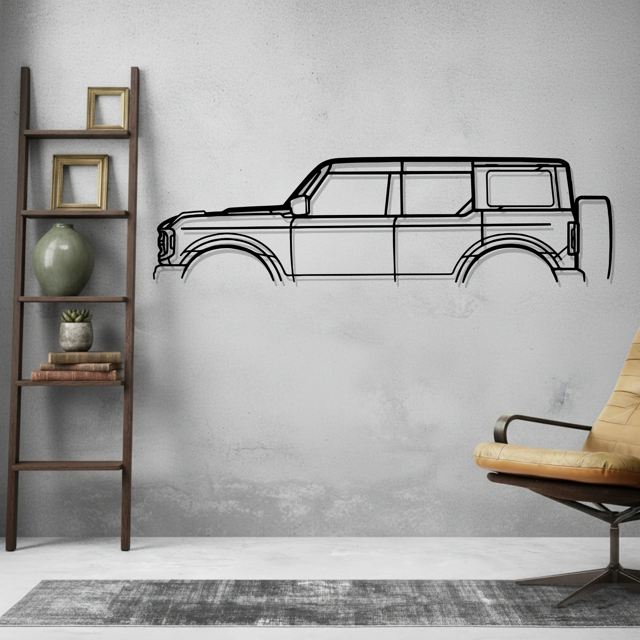Bronco Classic Metal Wall Art Modern Metal Silhouette - view 2