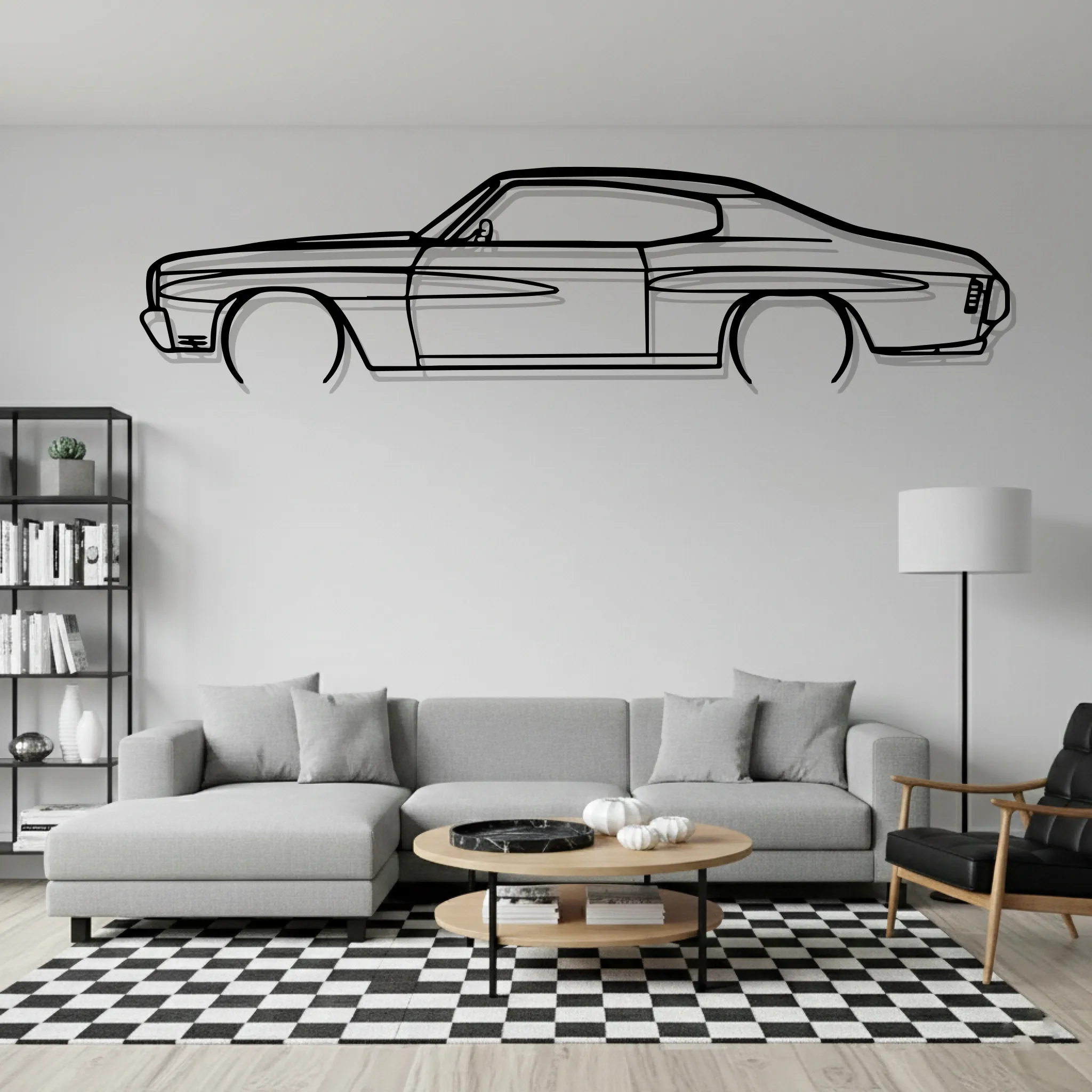 CHEVELLE 1970 Wall Art Modern Metal Silhouette - view 1