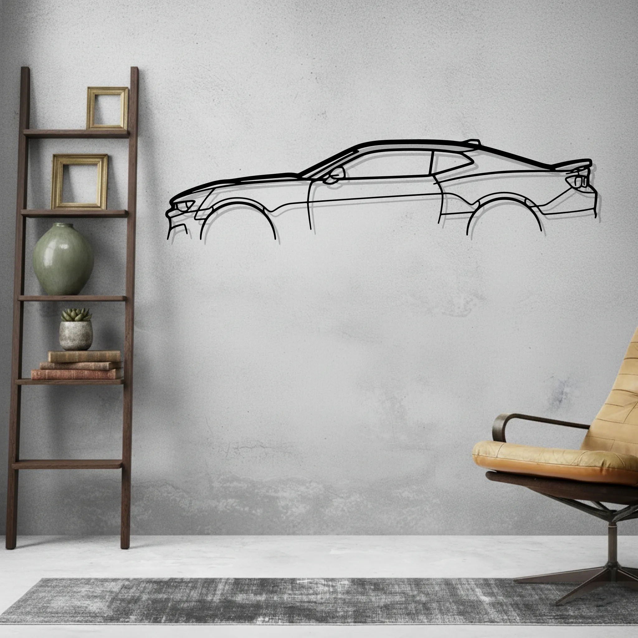 Camaro GEN6 Classic Metal Wall Art Modern Metal Silhouette - view 2