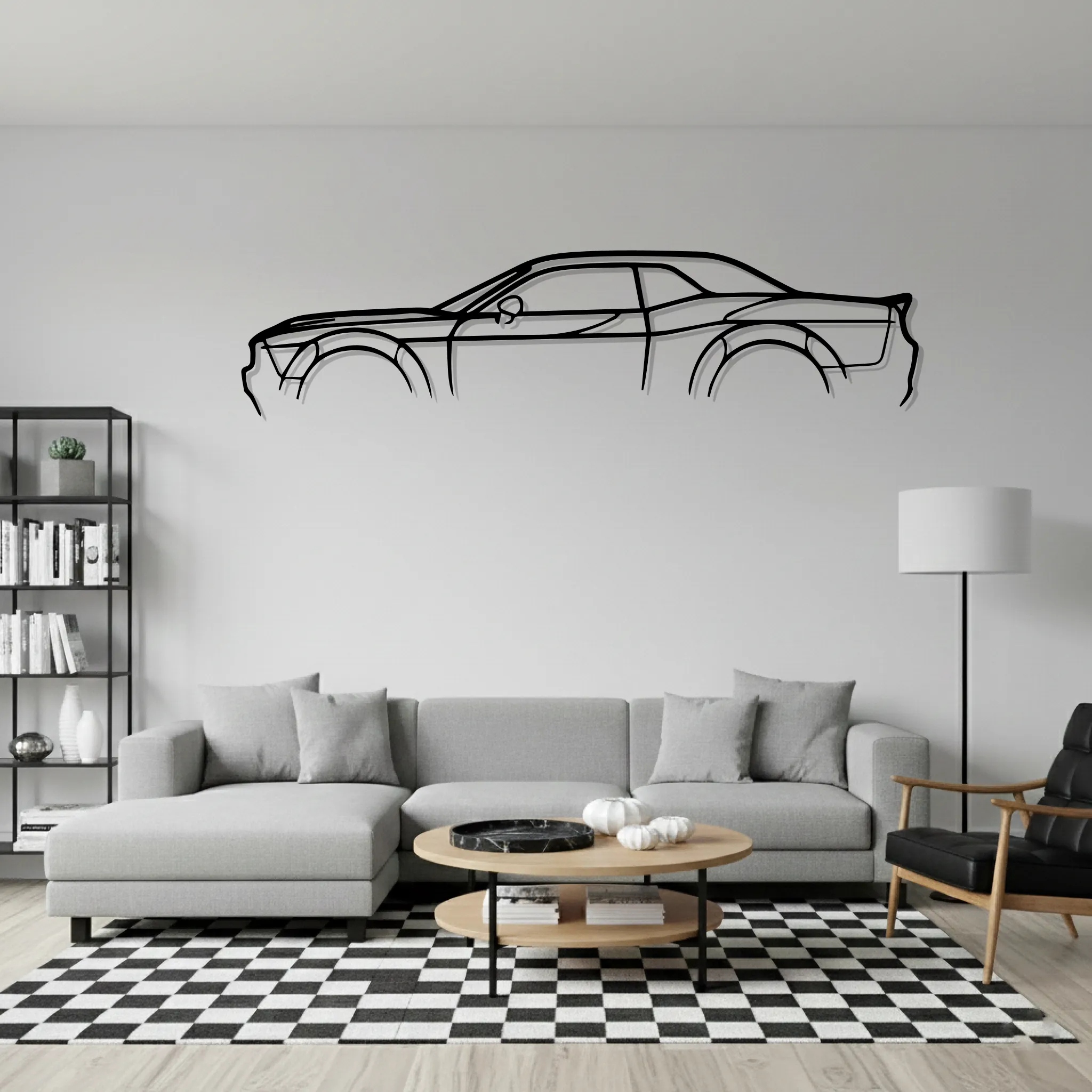 Challenger SRT Classic Wall Art Modern Metal Silhouette - view 1