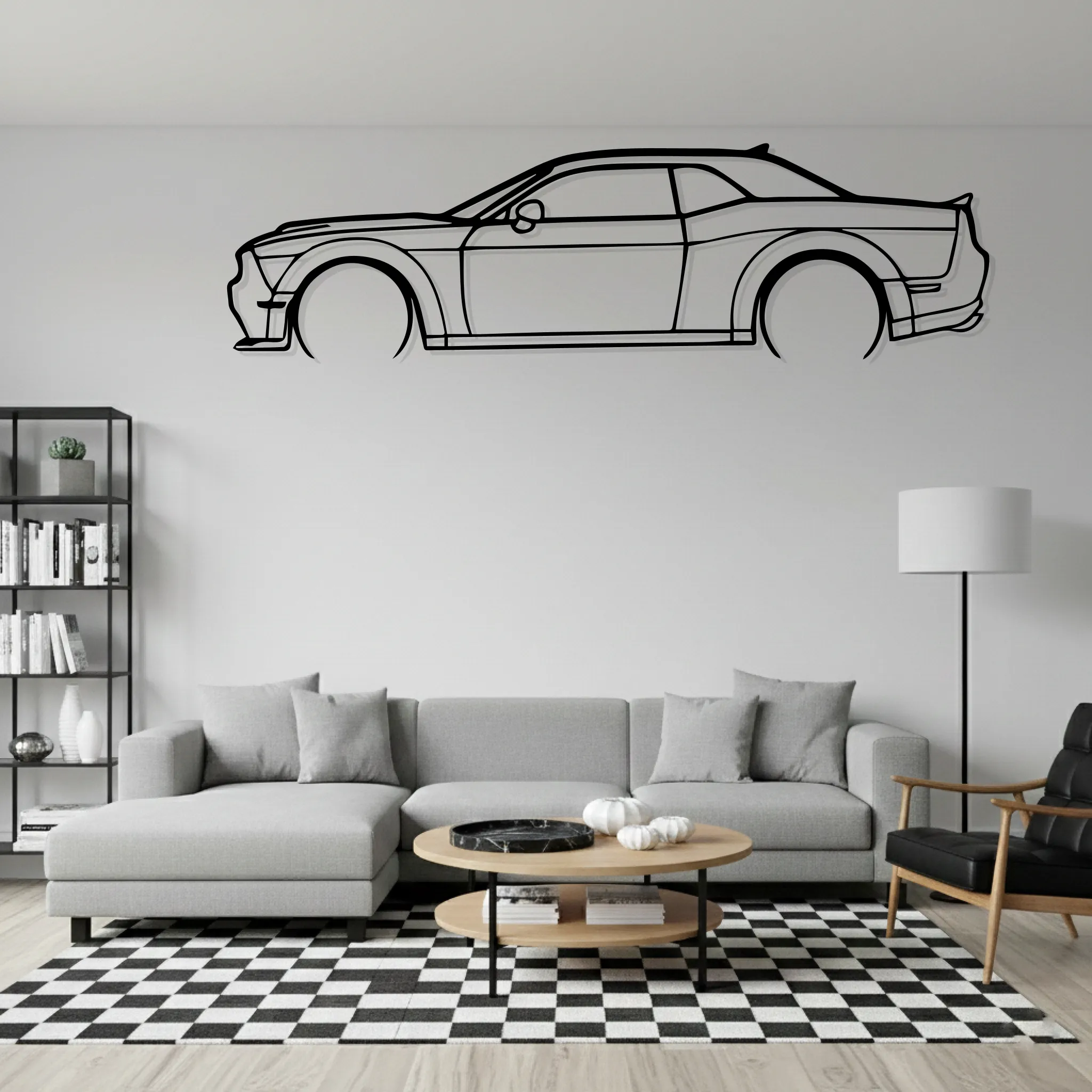 Challenger Scat Pack Wall Art Modern Metal Silhouette - view 1