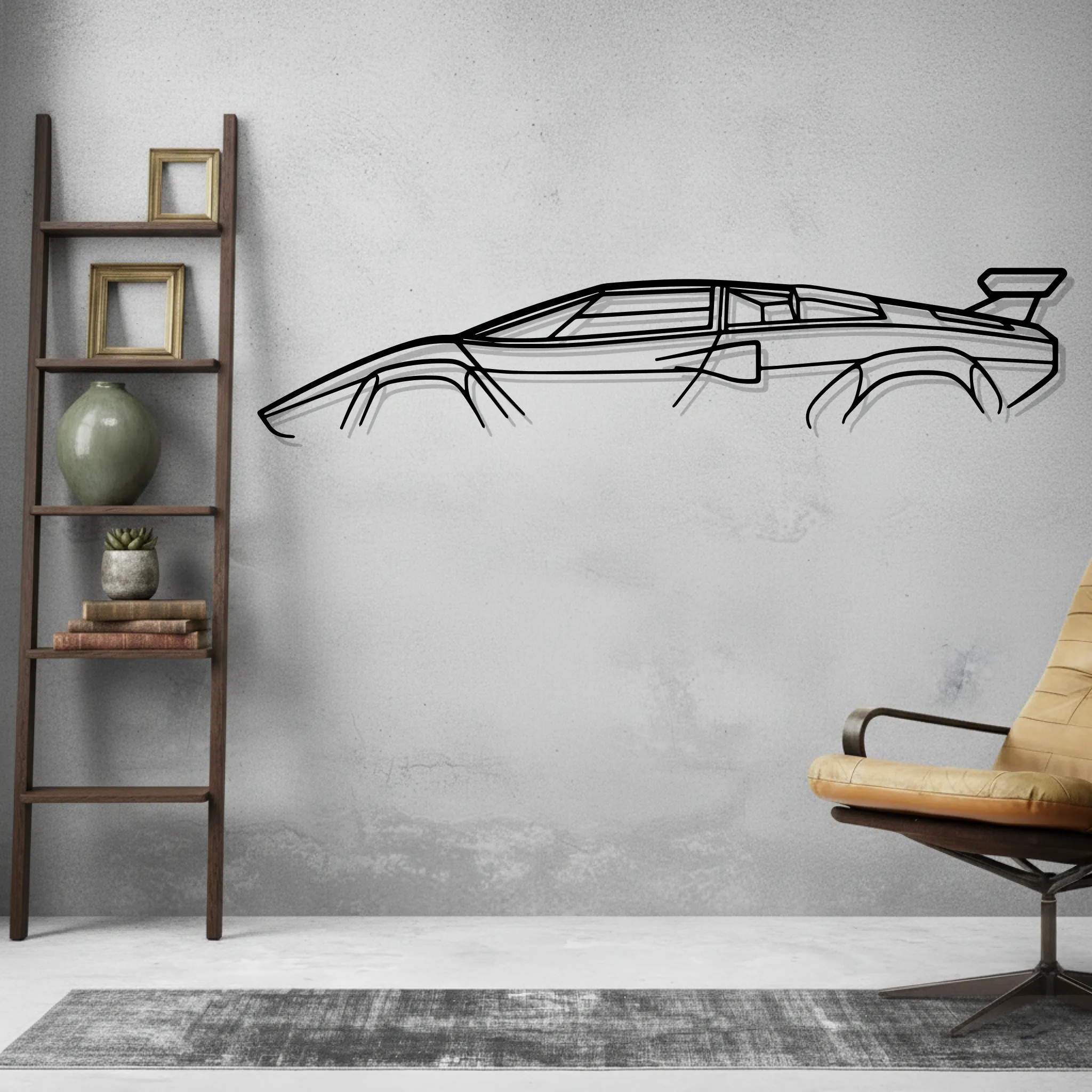 Countach Classic Wall Art Modern Metal Silhouette - view 2