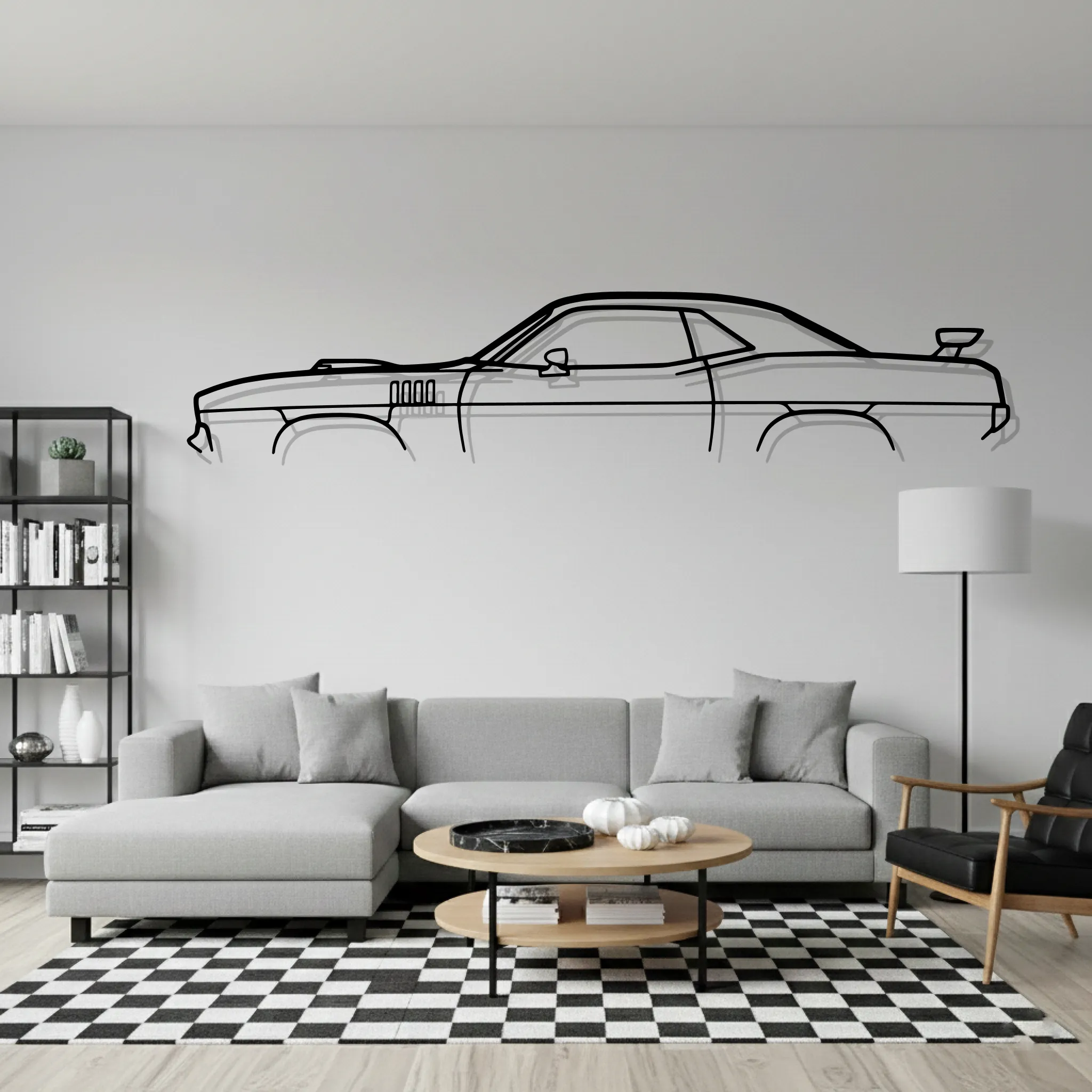 Cuda 1971 Classic Wall Art Modern Metal Silhouette - view 1
