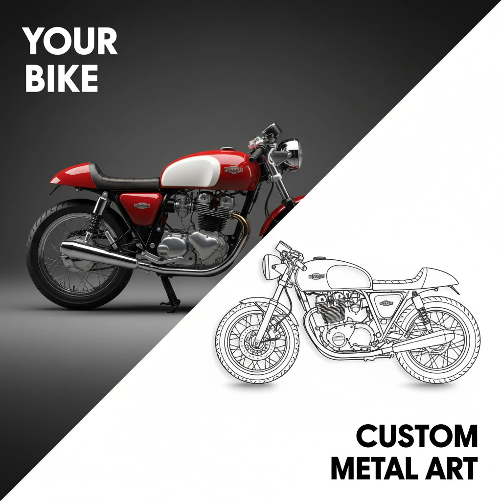 Custom Frame Bike Wall Art – Premium Metal Designs