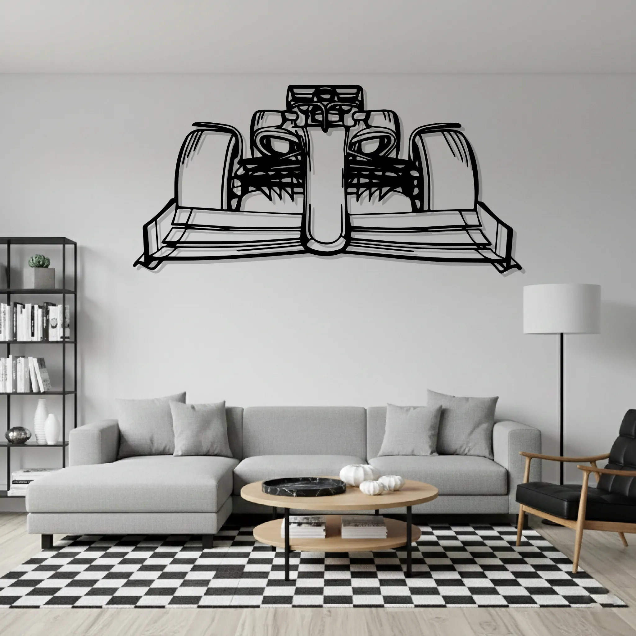 Formula 1 2022 Wall Art Modern Metal Silhouette - view 1