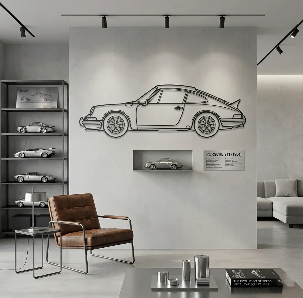 240z 280z Classic Wall Art Modern Metal Silhouette - view 6