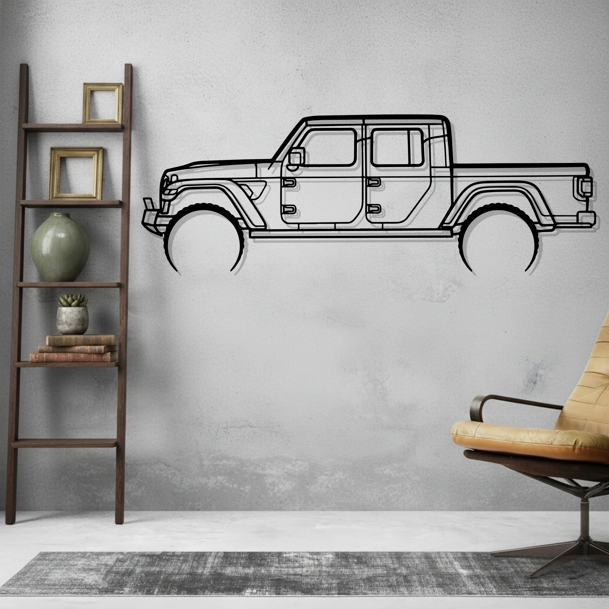 Gladiator Wall Art Modern Metal Silhouette - view 2