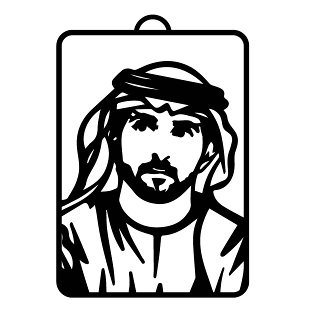 Hamdan Bin Mohammed Bin Rashid Al Maktoum – Premium Metal Car Hanging