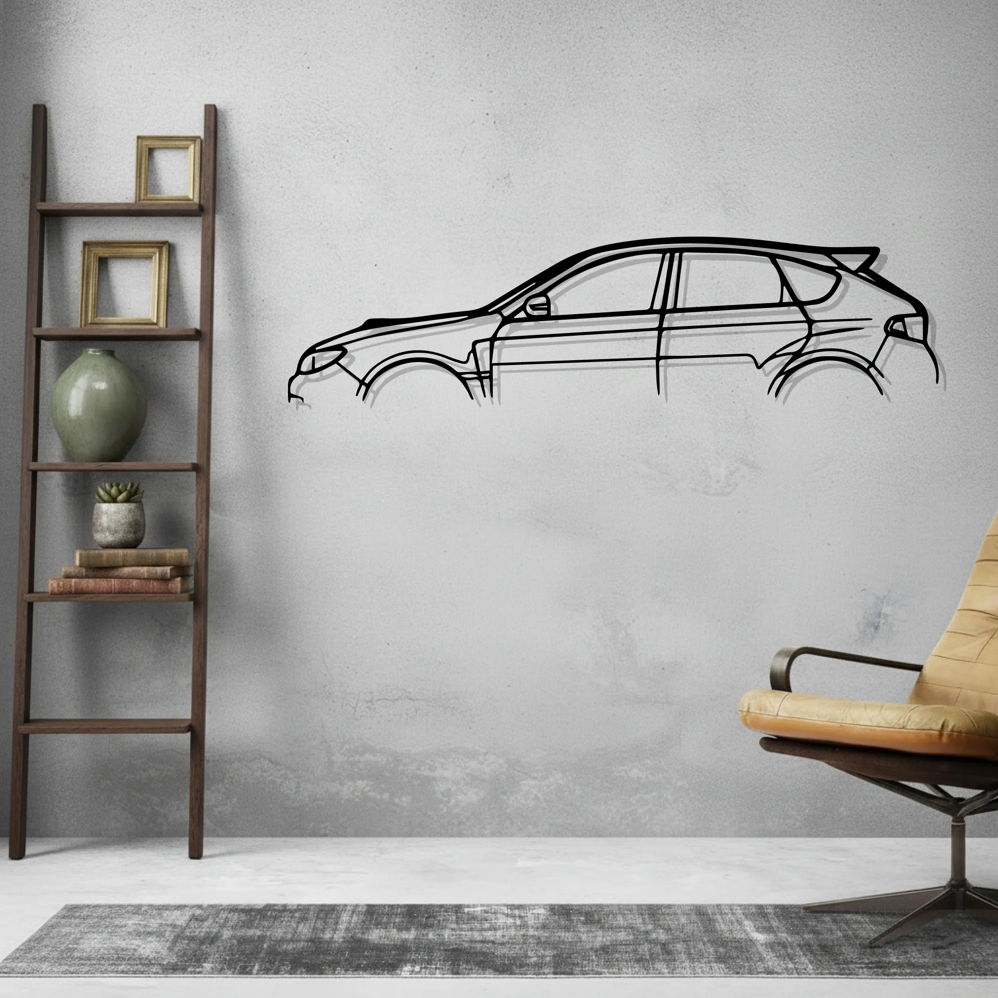 Impreza WRX STI GR Wall Art Modern Metal Silhouette - view 2