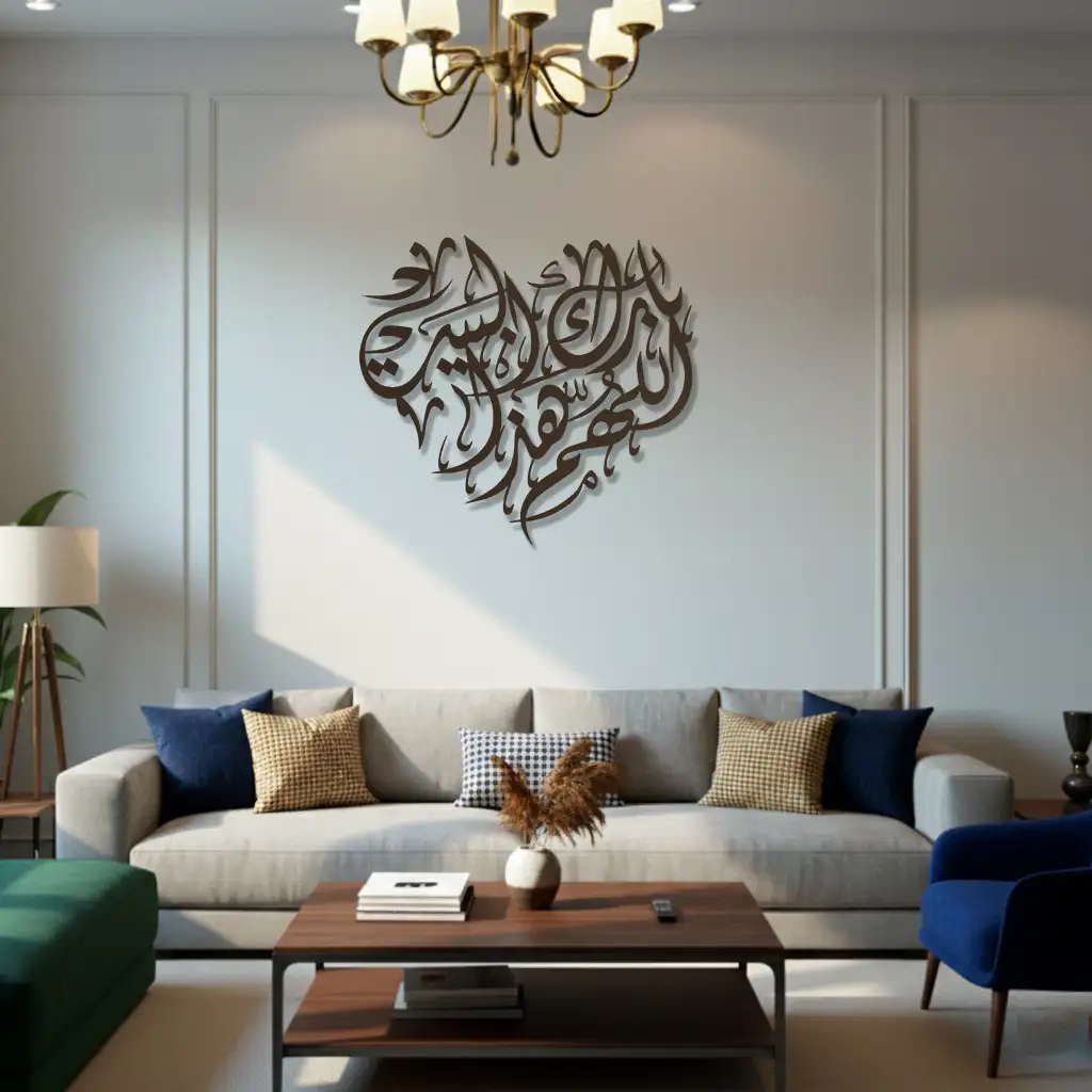 Bless This Home - اللهم بارك هذا البيت  - Premium Islamic Wall Art - view 5