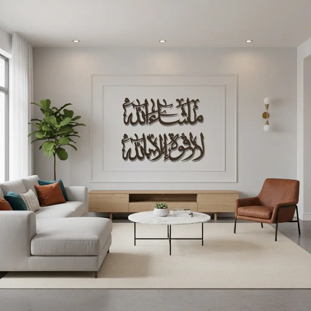 Mā Shā Allāh, Lā Quwwata illā Billāh - مَا شَاءَ اللَّهُ لَا قُوَّةَ إِلَّا بِاللَّهِ - Premium Islamic Wall Art - view 5