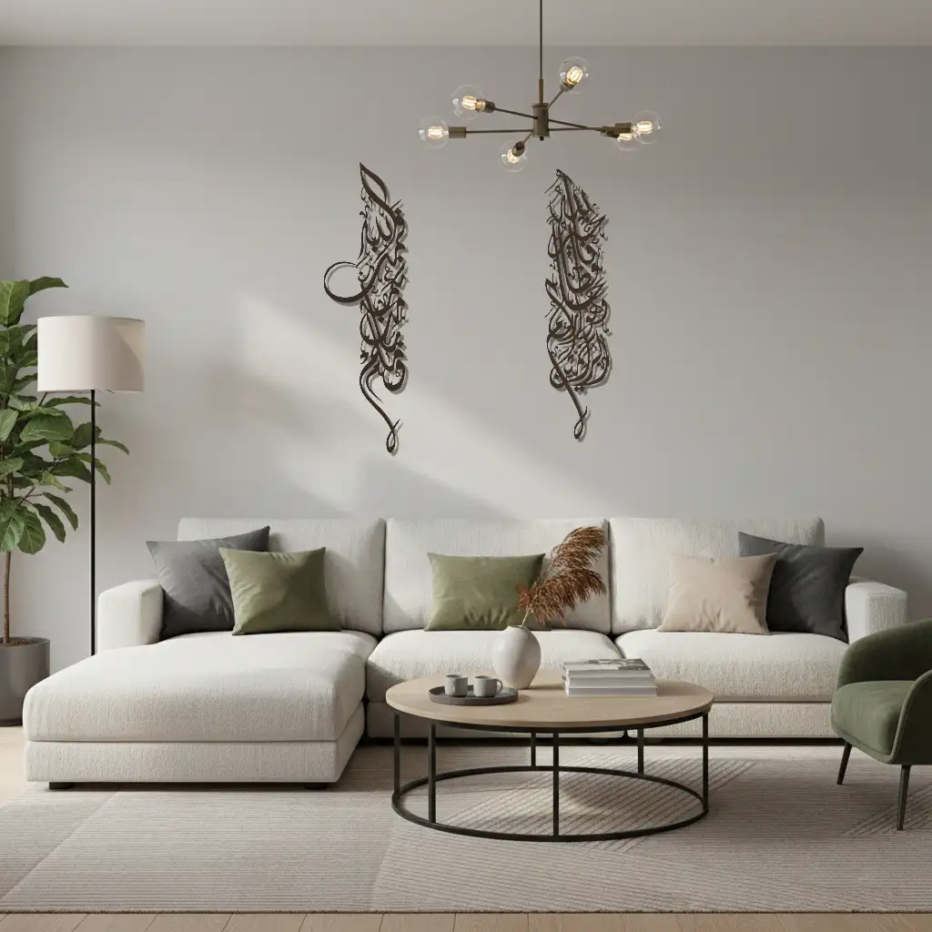 Two-Piece - قطعتان للديكور الجداري - Premium Islamic Wall Art - view 2