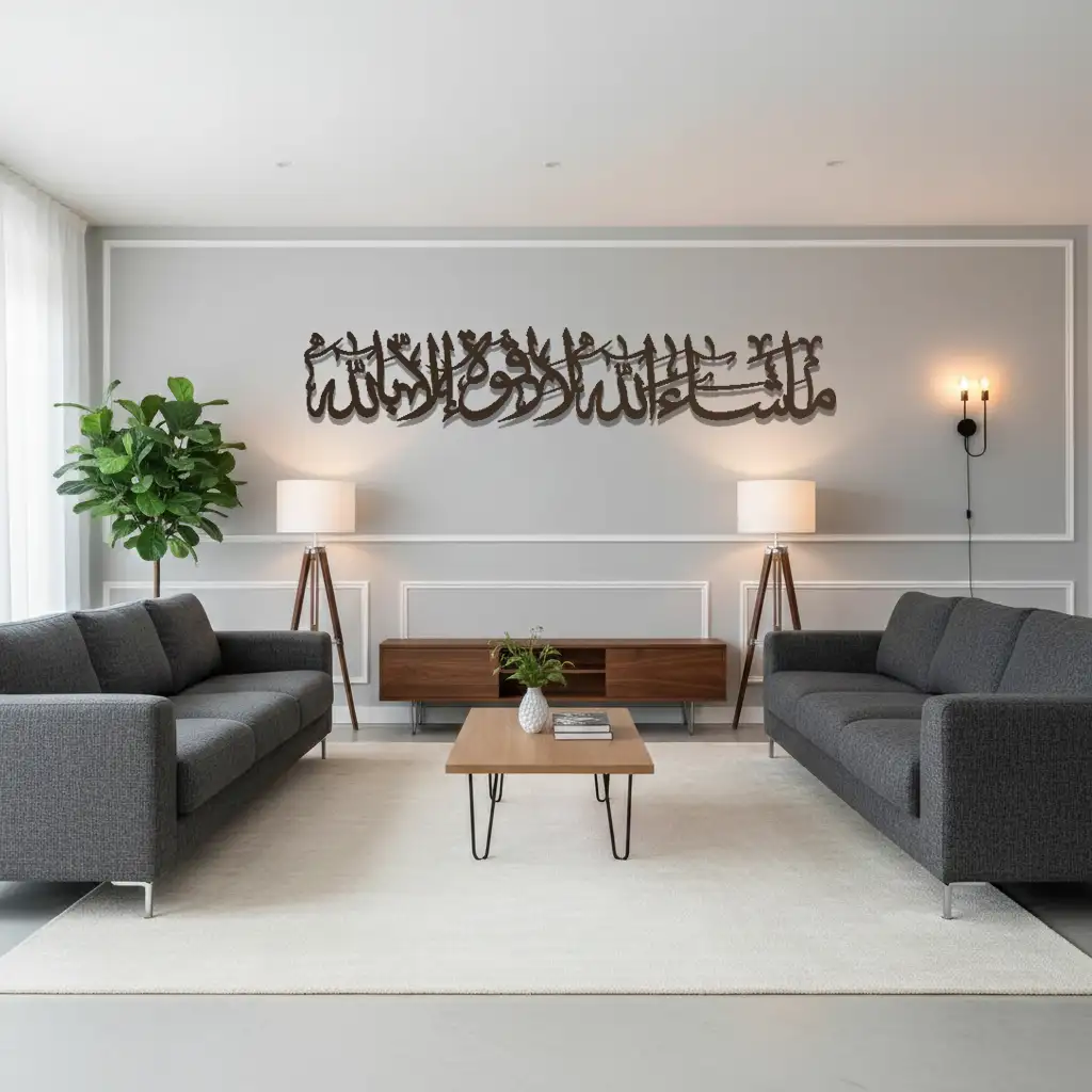 Mā Shā Allāh, Lā Quwwata illā Billāh - مَا شَاءَ اللَّهُ لَا قُوَّةَ إِلَّا بِاللَّهِ  - Premium Islamic Wall Art - view 3