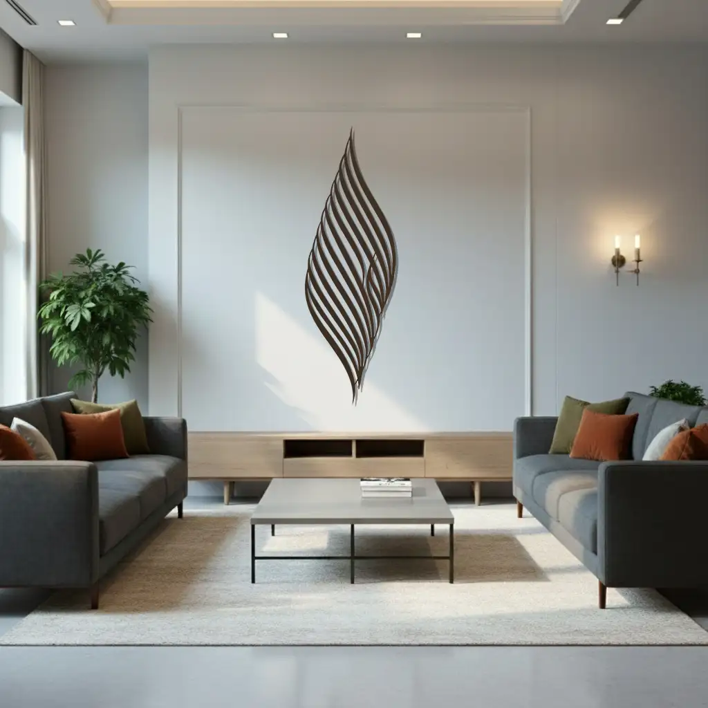Abstract Leaf - Premium Islamic Wall Art - view 4