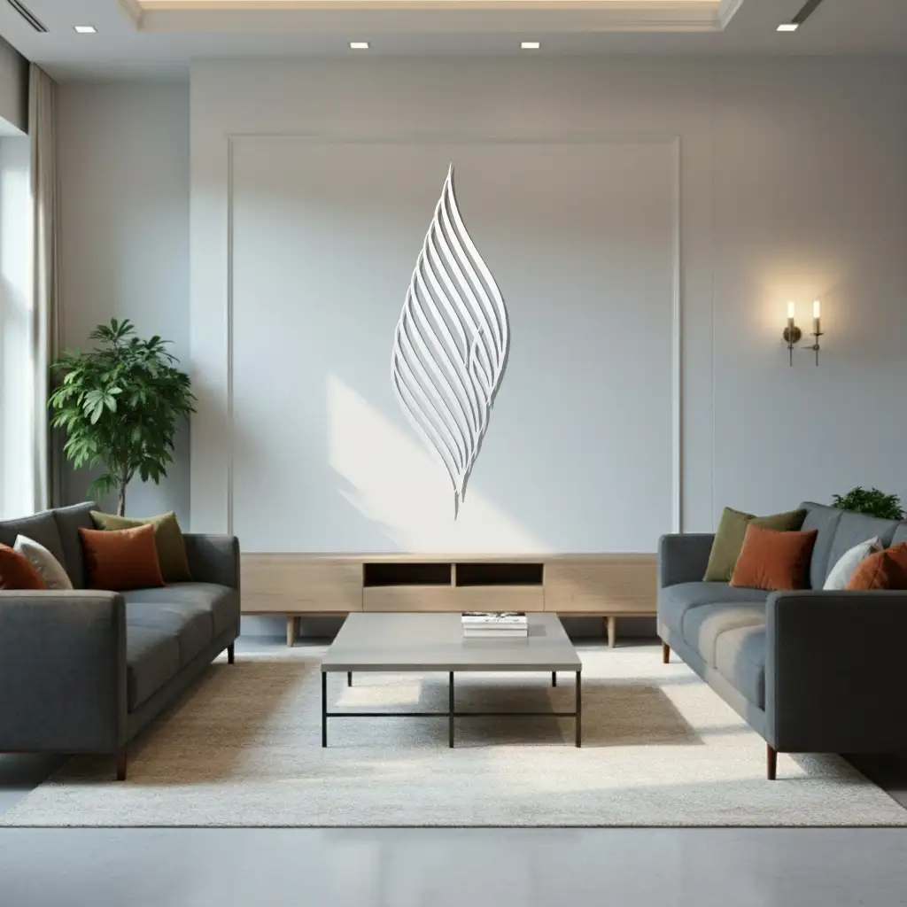 Abstract Leaf - Premium Islamic Wall Art - view 2