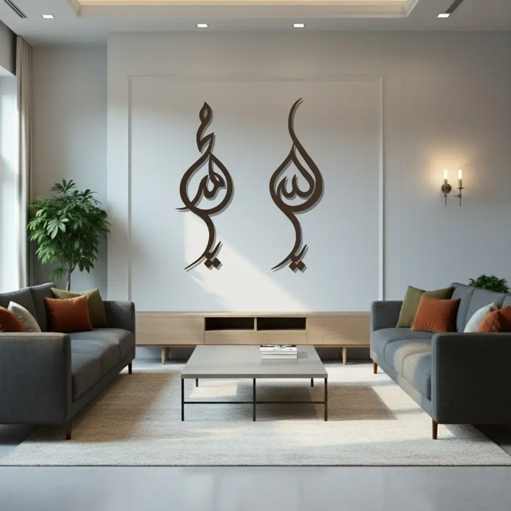 Allah & Muhammad - الله محمد - Premium Islamic Wall Art hover