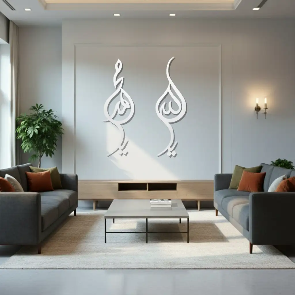 Allah & Muhammad - الله محمد - Premium Islamic Wall Art - view 4