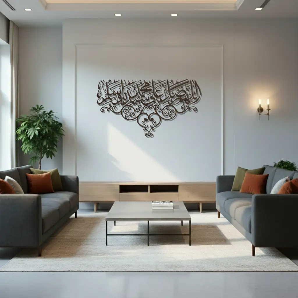 Allahumma Salli Ala Sayyidina Muhammad -  اللهم صل على سيدنا محمد وسلم - Premium Islamic Wall Art - view 4