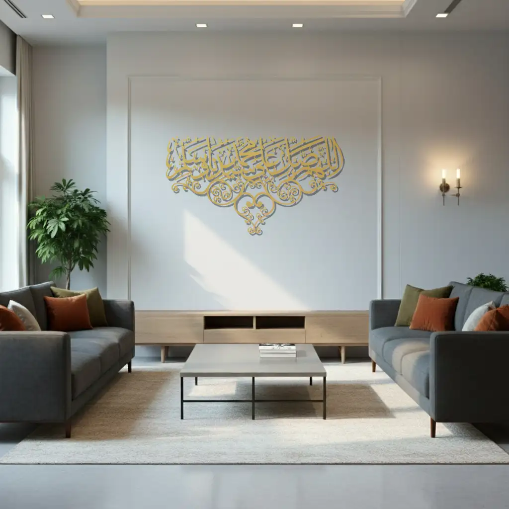 Allahumma Salli Ala Sayyidina Muhammad -  اللهم صل على سيدنا محمد وسلم - Premium Islamic Wall Art hover