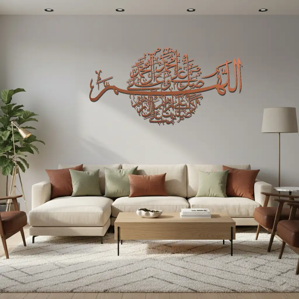 Allahumma Salli Ala Sayyidina Muhammad -  اللهم صل على سيدنا محمد وسلم - Premium Islamic Wall Art - view 5