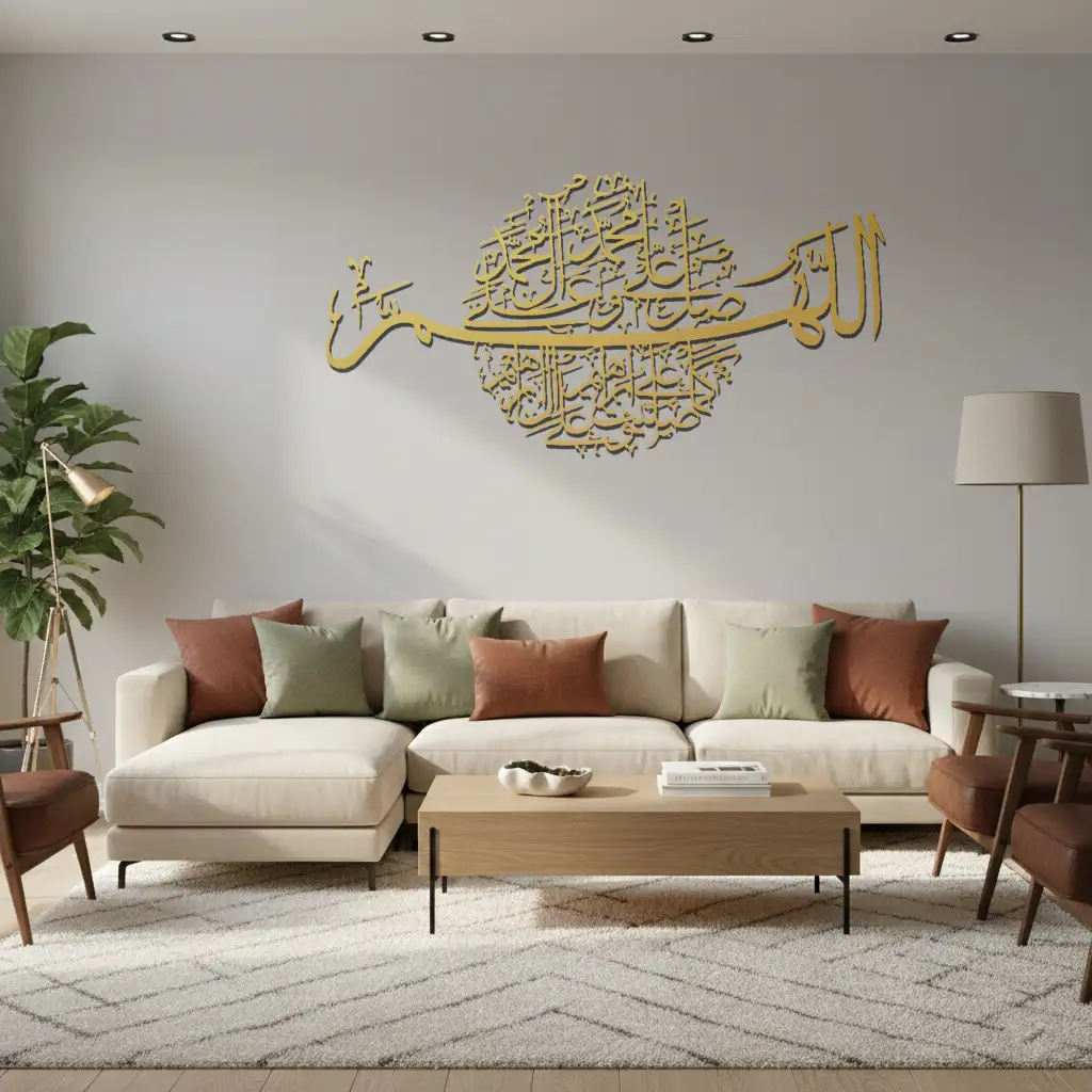Allahumma Salli Ala Sayyidina Muhammad -  اللهم صل على سيدنا محمد وسلم - Premium Islamic Wall Art - view 4