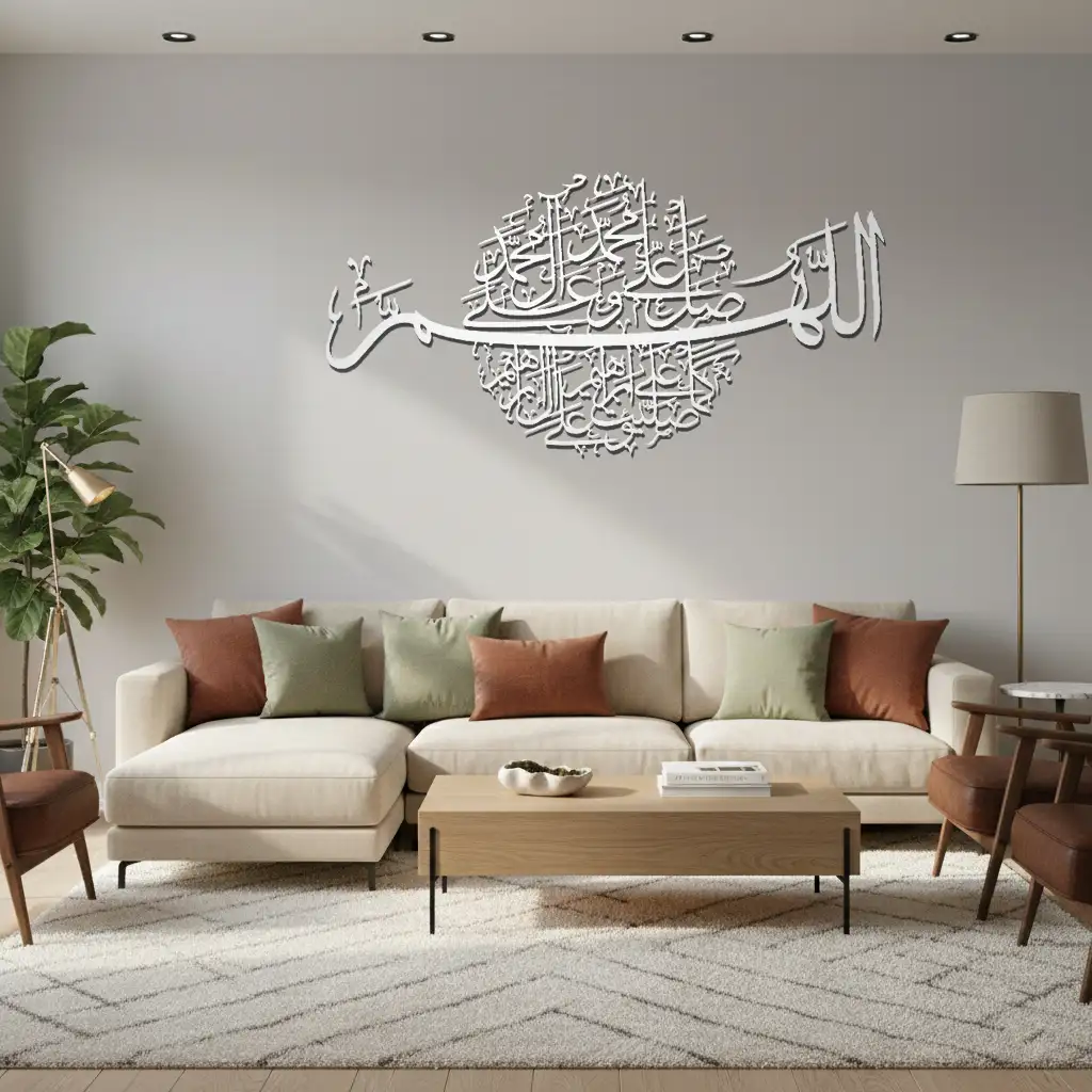 Allahumma Salli Ala Sayyidina Muhammad -  اللهم صل على سيدنا محمد وسلم - Premium Islamic Wall Art - view 3