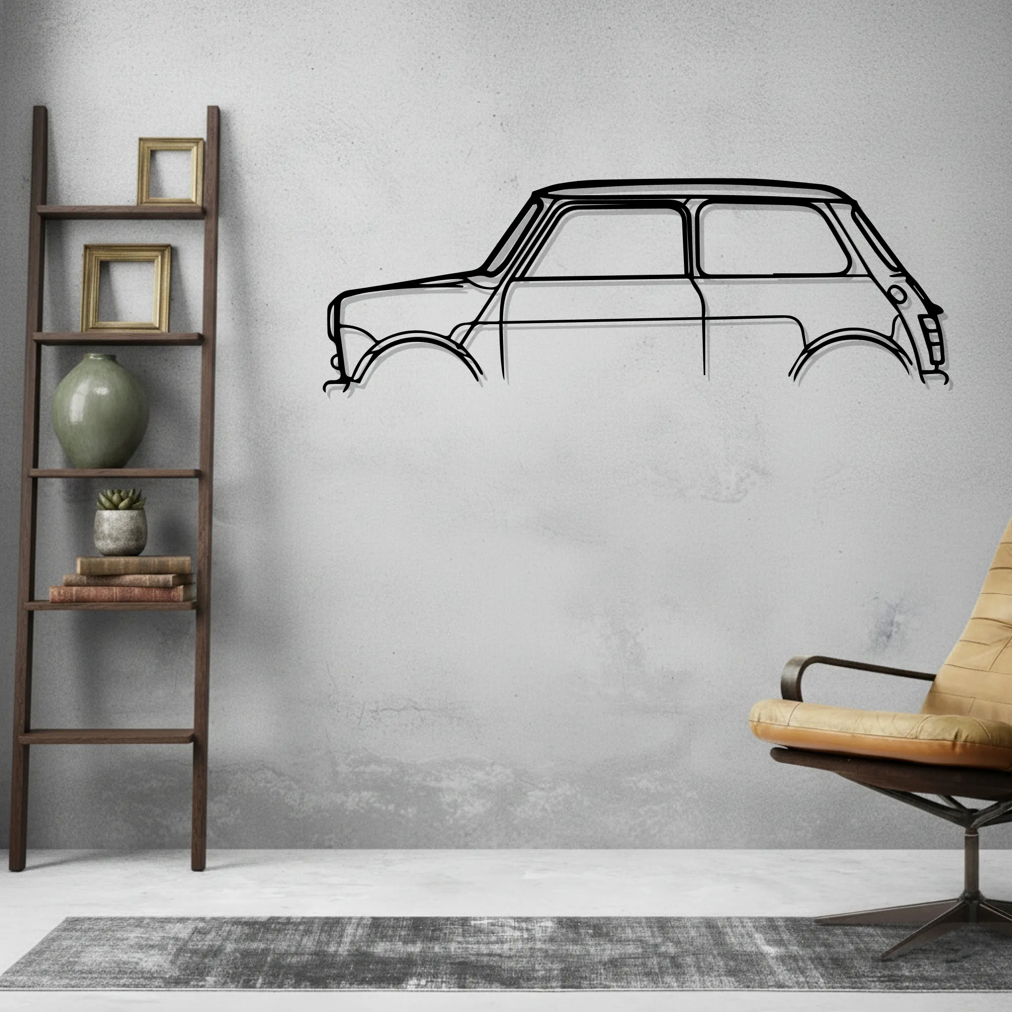 Mini Classic Wall Art Modern Metal Silhouette - view 2