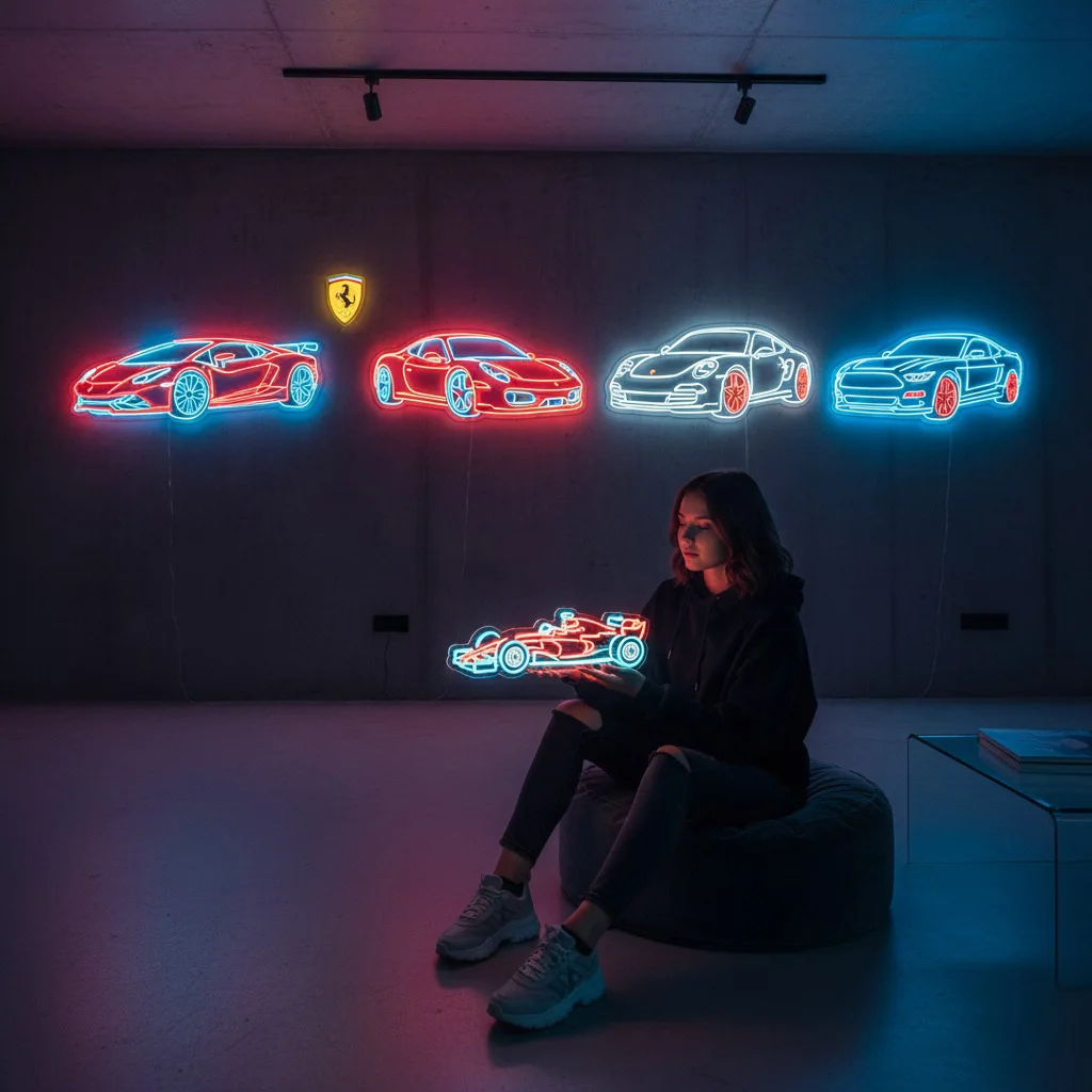 Custom Neon Car Art – Premium Personalized Neon Designs - view 2