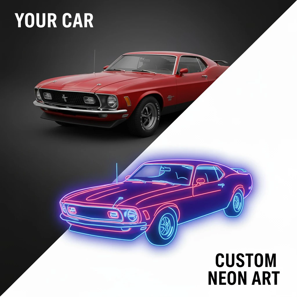 Custom Neon Car Art – Premium Personalized Neon Designs