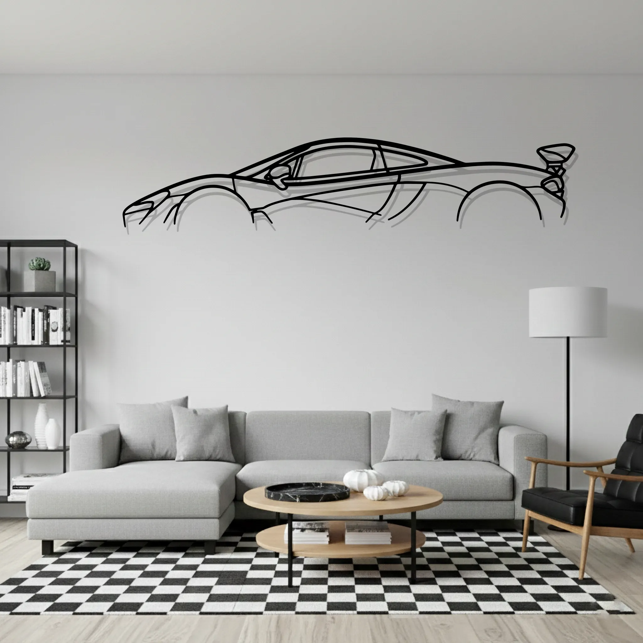 P1 Classic Wall Art Modern Metal Silhouette