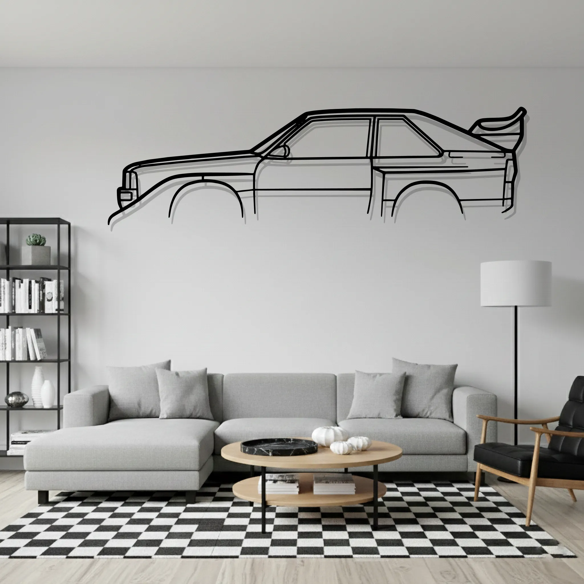 S1 Classic Wall Art Modern Metal Silhouette - view 1