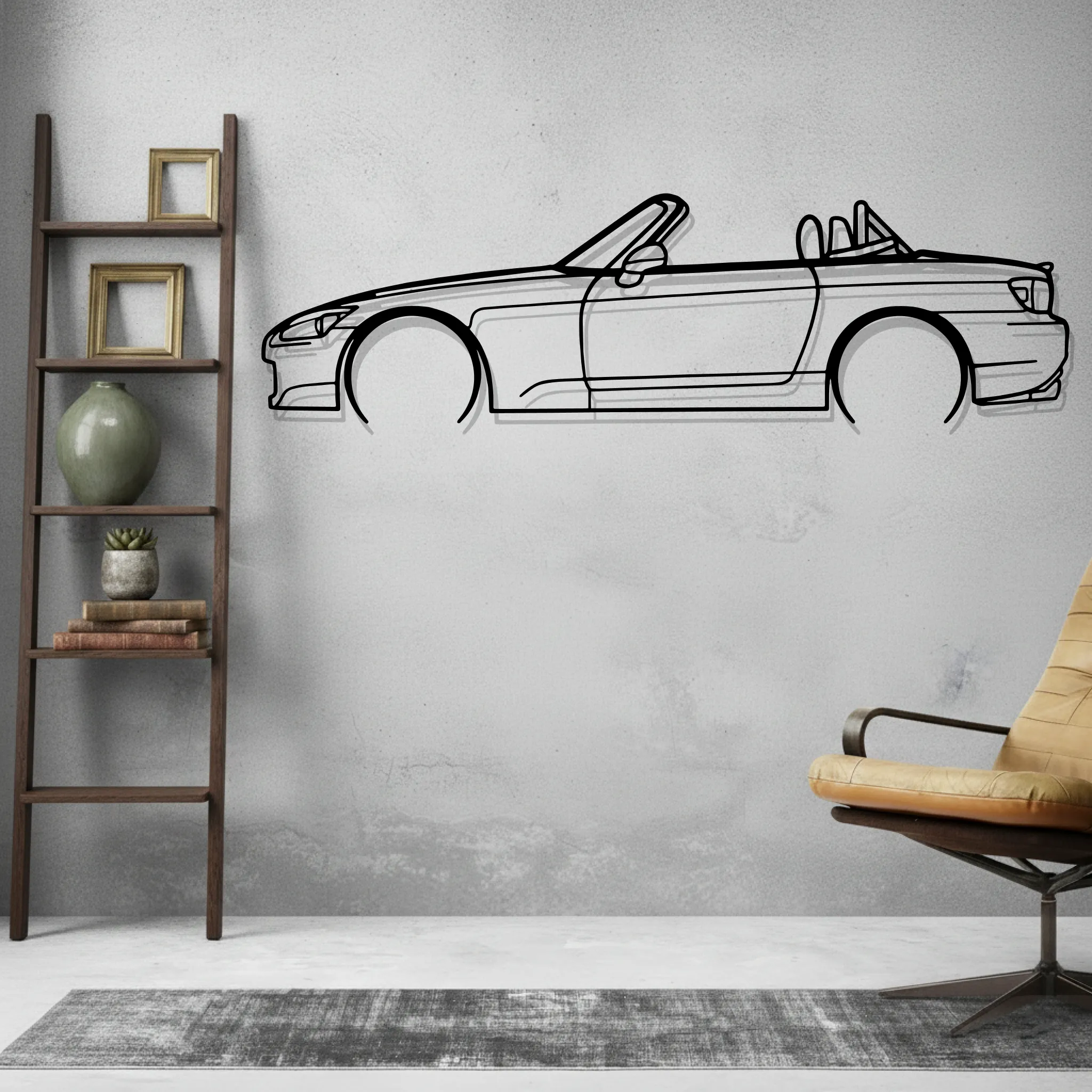 S2000 Wall Art Modern Metal Silhouette - view 2