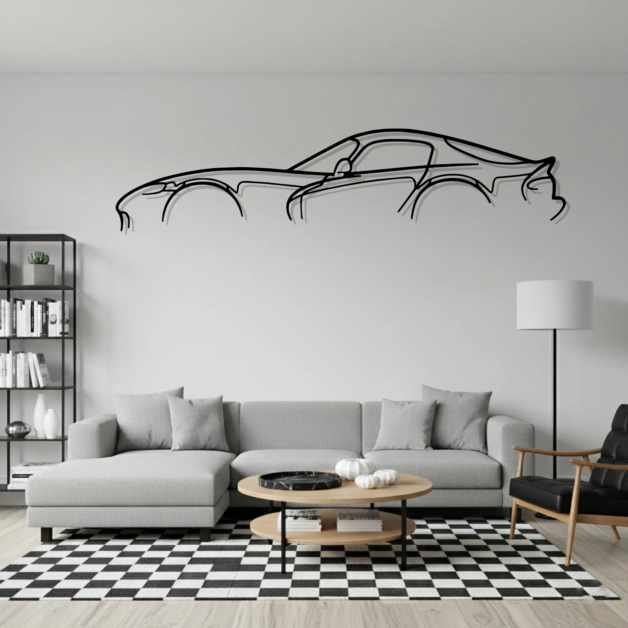 Viper GTS Classic Wall Art Modern Metal Silhouette - view 1