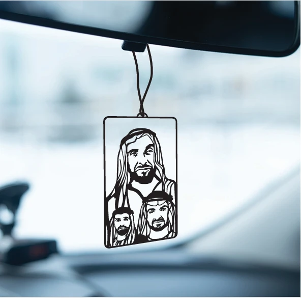 Al Nahyan Family UAE Leaders Car Hanging - view 2